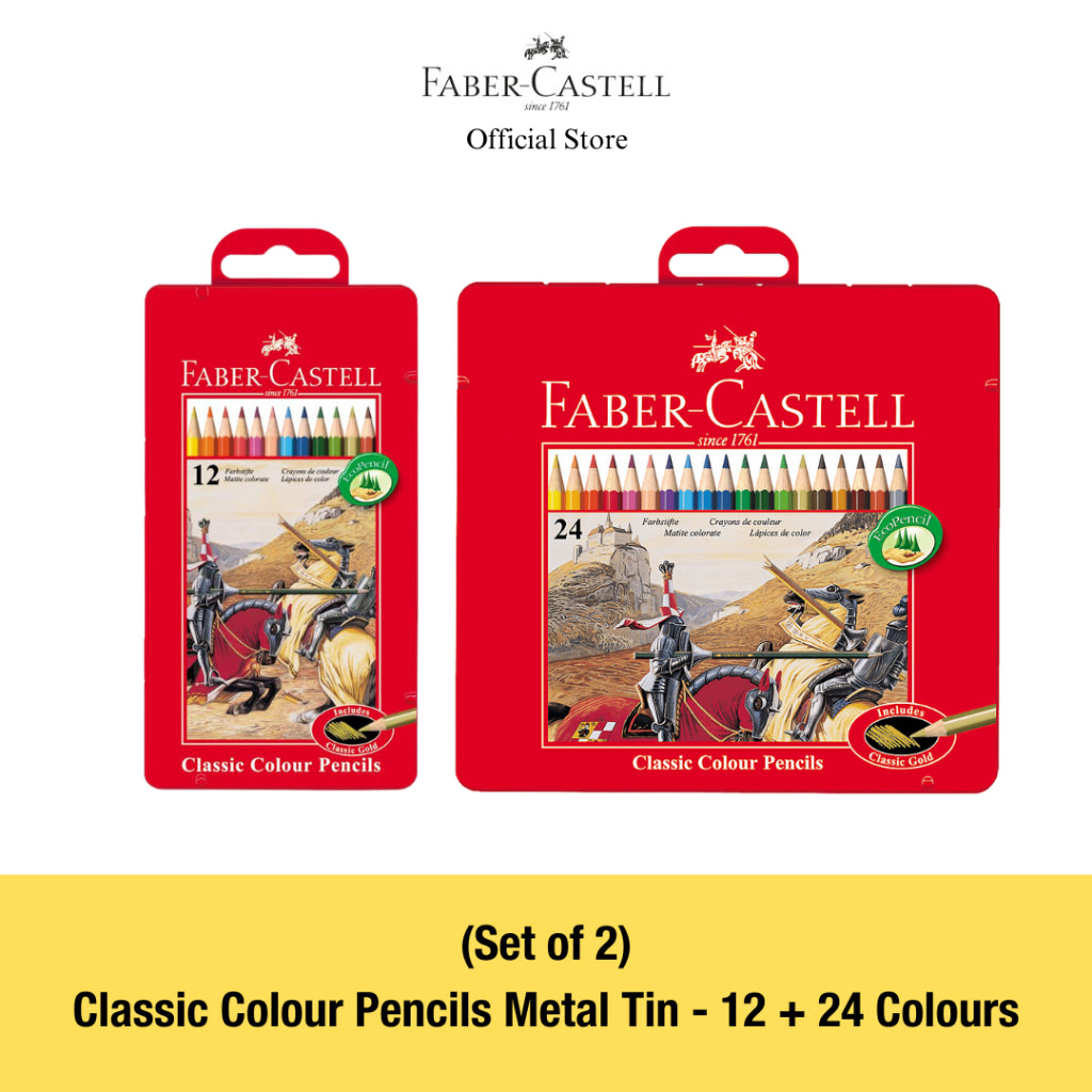 Classic Colour Pencils in Metal Tin, Bundle and Single (FSC)