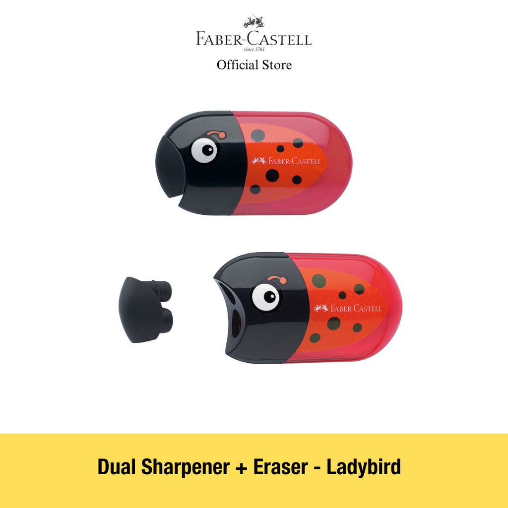 Dual Sharpener with Eraser Fish / Eagle / Ladybird - Cute stationery for girls and boys