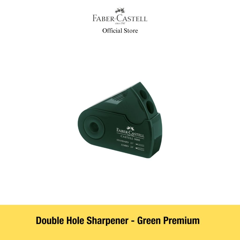 Dual Hole Sleeve Sharpener - Perfect sharpener for standard and jumbo pencils in sleek design