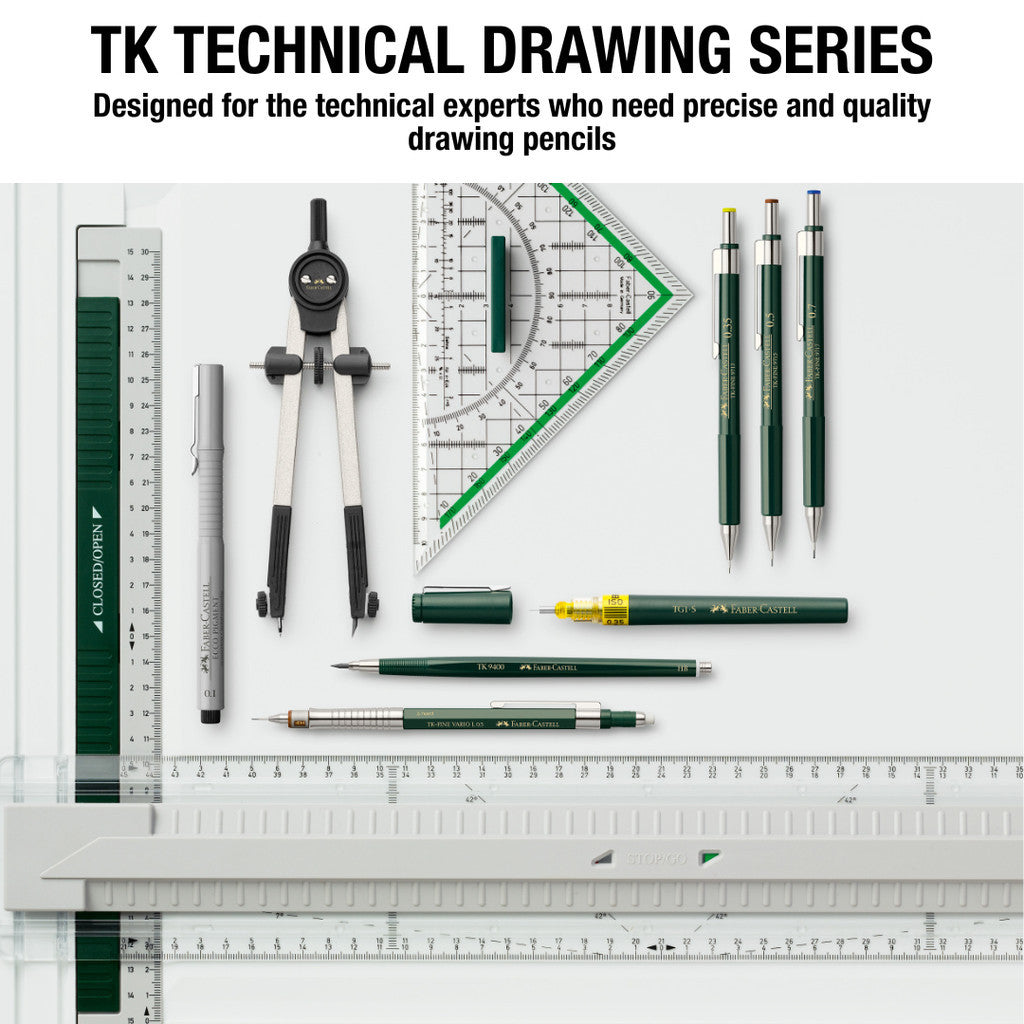 TK9400 Clutch Pencil, 2mm and 3.15mm, HB/2B/4B/5B/6B - Suitable for technical drawing