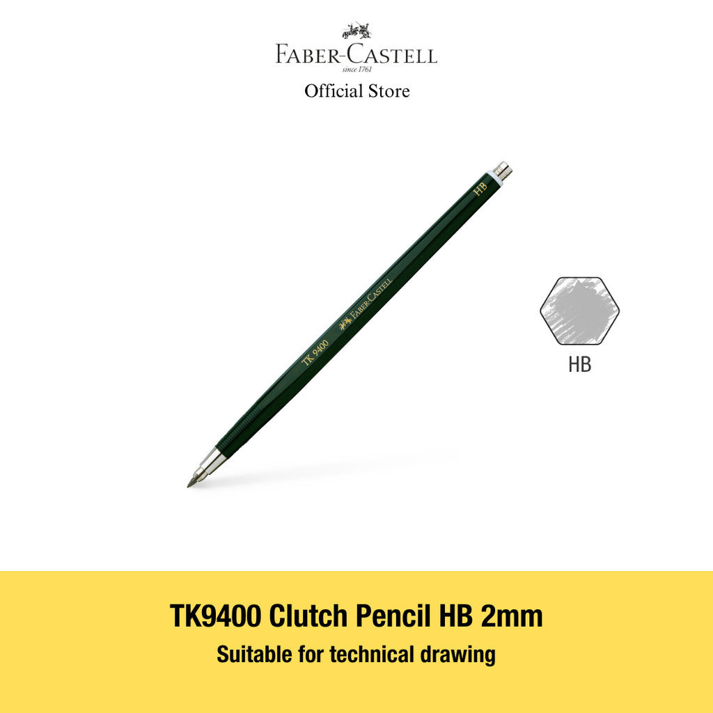 TK9400 Clutch Pencil, 2mm and 3.15mm, HB/2B/4B/5B/6B - Suitable for technical drawing