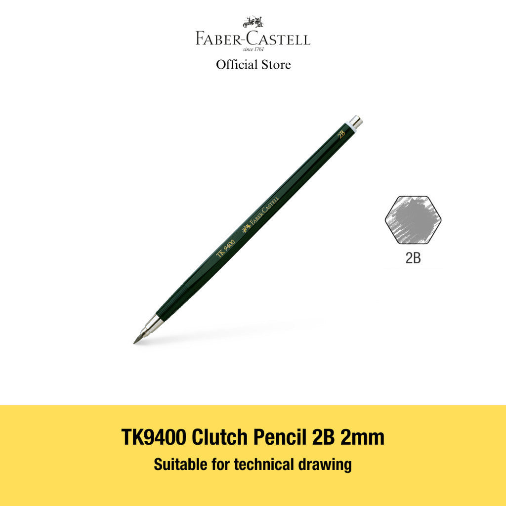 TK9400 Clutch Pencil, 2mm and 3.15mm, HB/2B/4B/5B/6B - Suitable for technical drawing