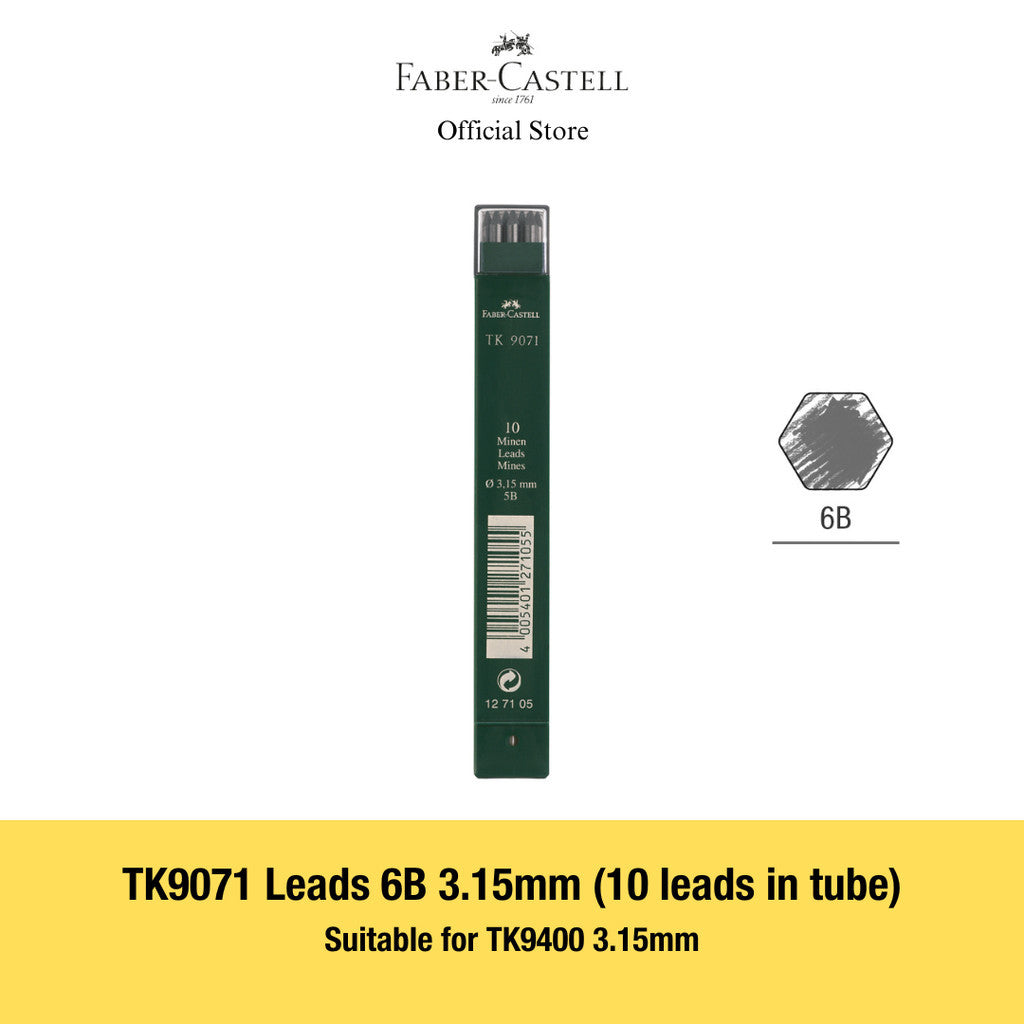 TK9071 TK Lead H/HB/B/2B/3B, 2mm - Pencil leads for technical drawing (for TK4600, TK9400, TK9500)