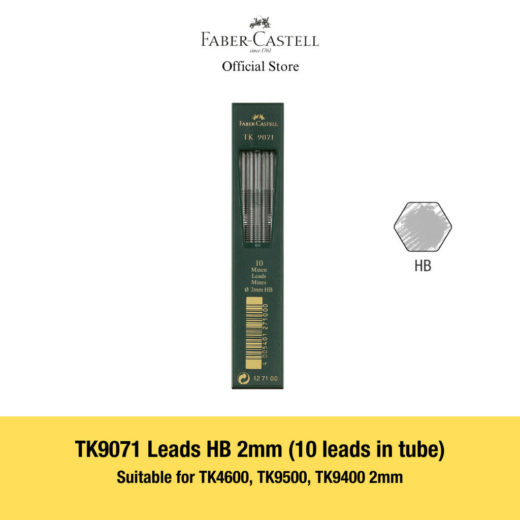 TK9071 TK Lead H/HB/B/2B/3B, 2mm - Pencil leads for technical drawing (for TK4600, TK9400, TK9500)