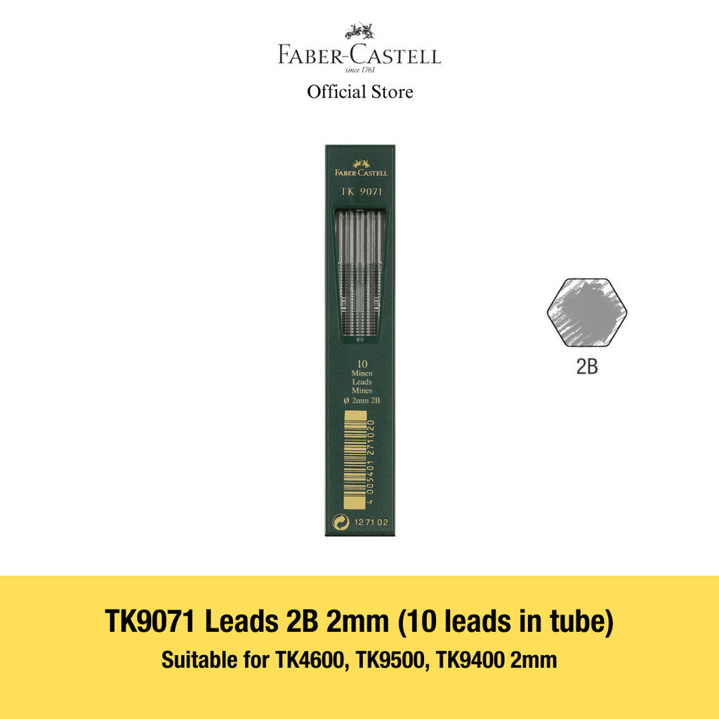 TK9071 TK Lead H/HB/B/2B/3B, 2mm - Pencil leads for technical drawing (for TK4600, TK9400, TK9500)