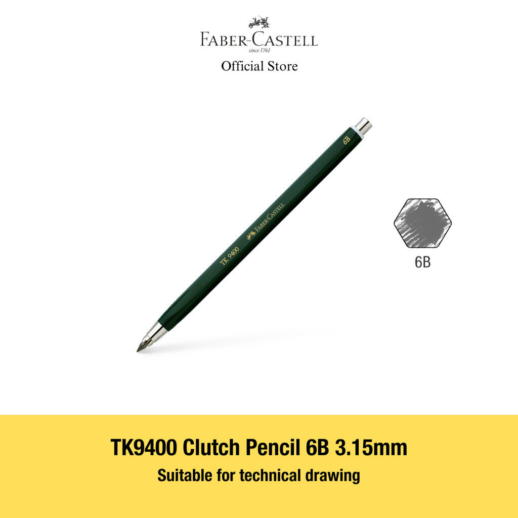 TK9400 Clutch Pencil, 2mm and 3.15mm, HB/2B/4B/5B/6B - Suitable for technical drawing