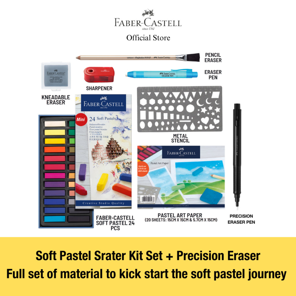 Soft Pastel Art Starter Kit with Precision Eraser Set