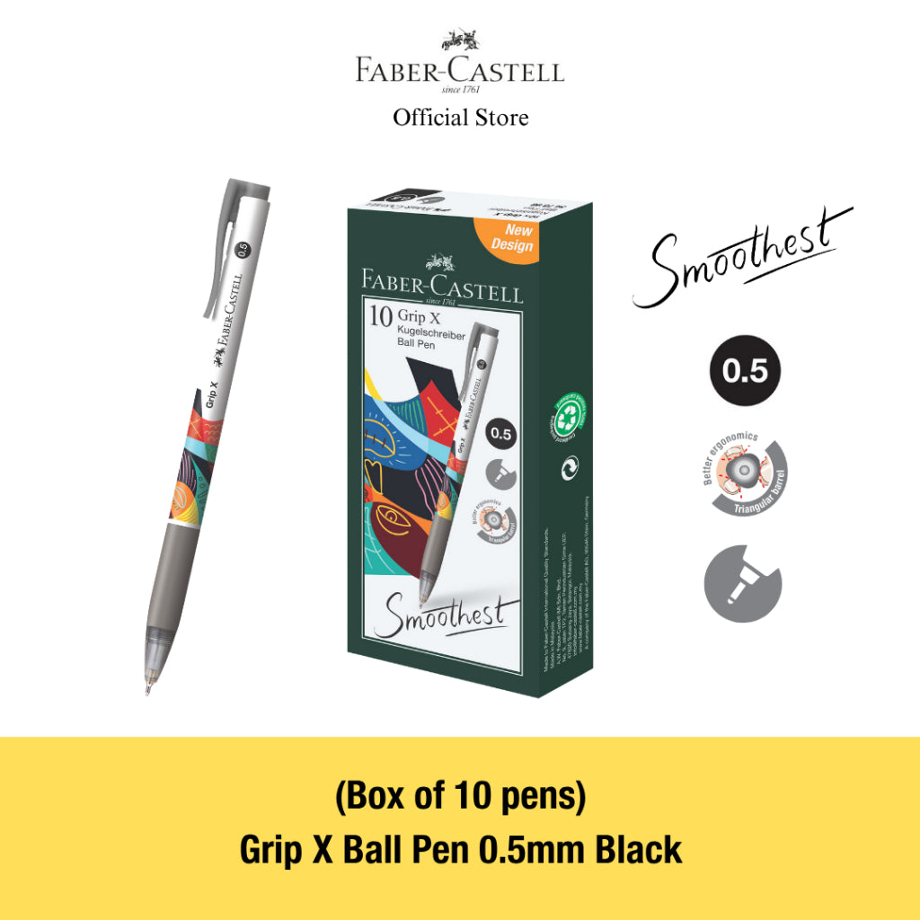 Grip X Ball Pen X5 (0.5mm) X7 (0.7mm) Box of 10 - Blue, Black, Red