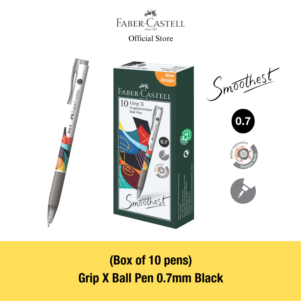 Grip X Ball Pen X5 (0.5mm) X7 (0.7mm) Box of 10 - Blue, Black, Red