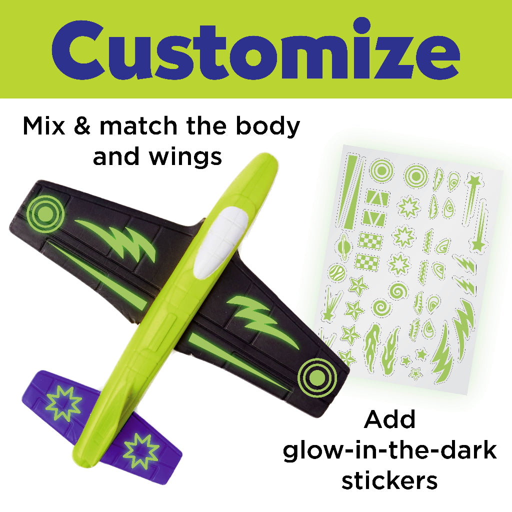 Stunt Squadron Glow In The Dark Foam Fliers
