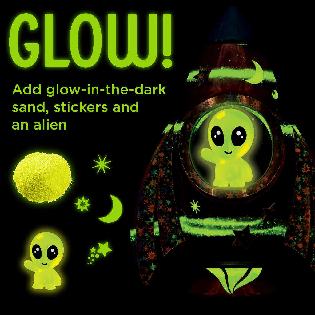Glow In The Dark Sand Art Rocket Ship