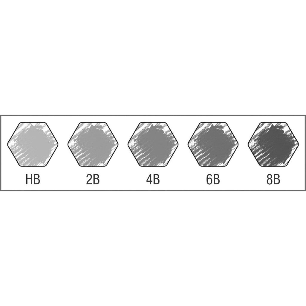 Castell 9000 Jumbo Graphite Pencil Tin, 5-pieces
