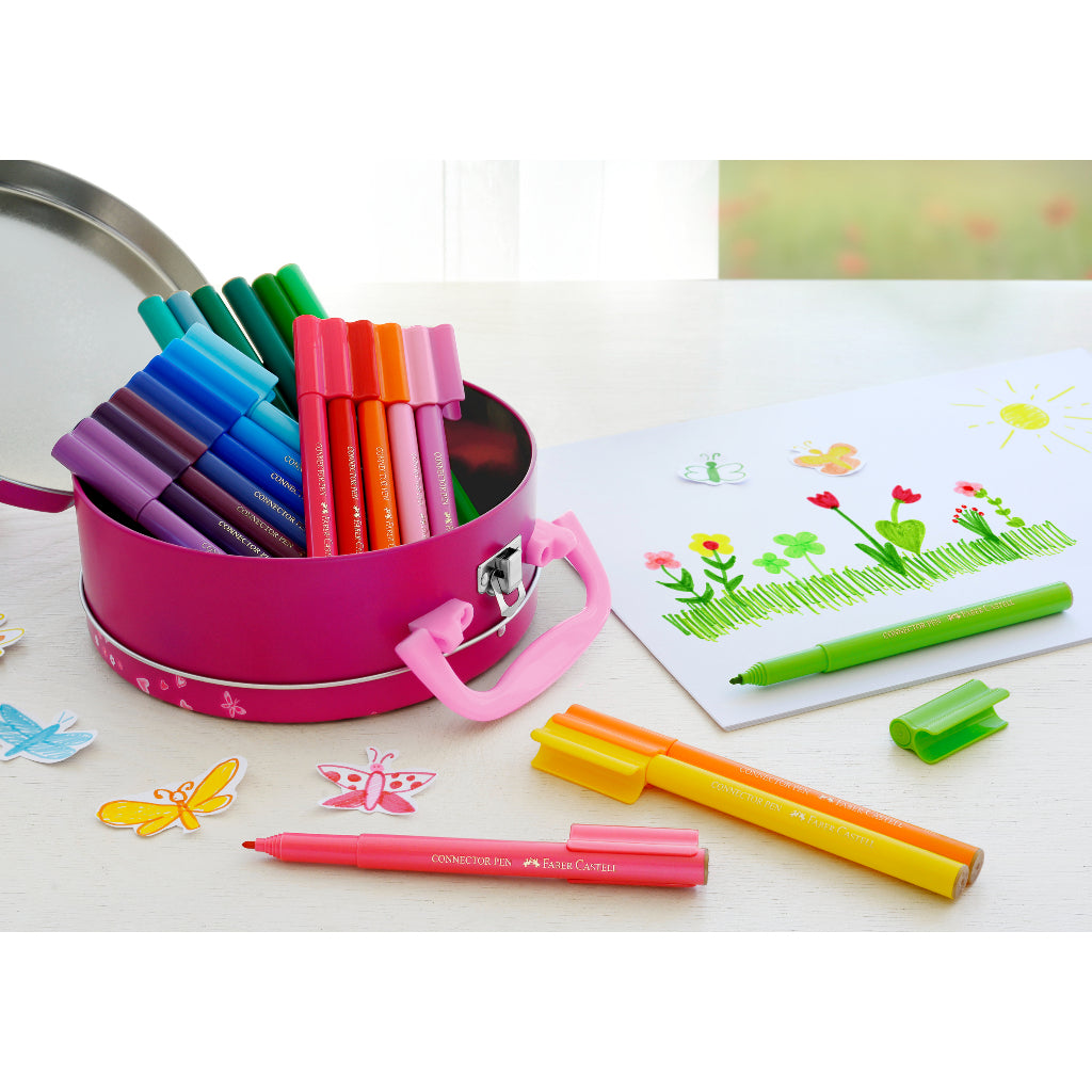 33 Connector Pen Markers in Handbag Tin