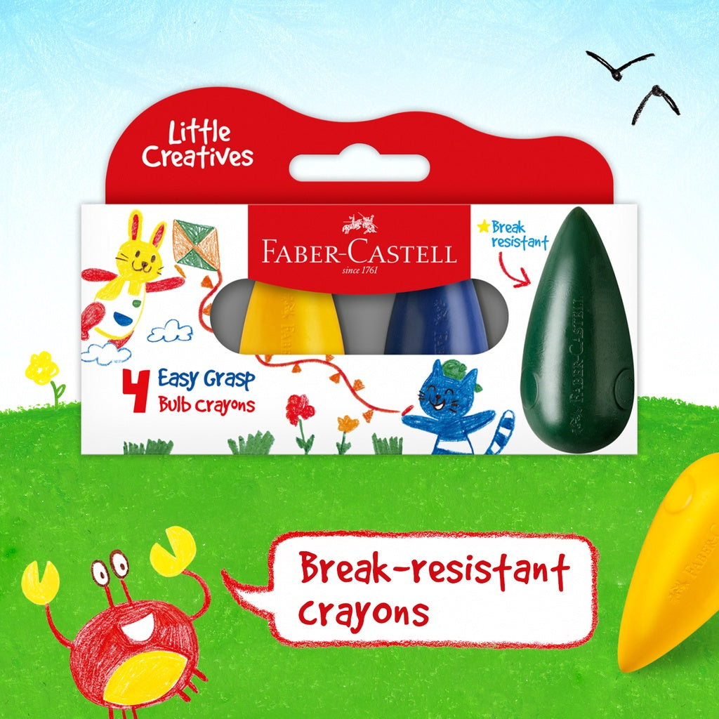 (NEW) Little Creatives Easy Grasp Bulb/Finger Crayons - Preschool colouring products