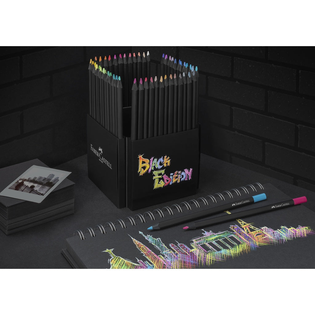 Black Edition Colour Pencils 12/24/36/50 with NEW Metallic Neon Pastel Colours