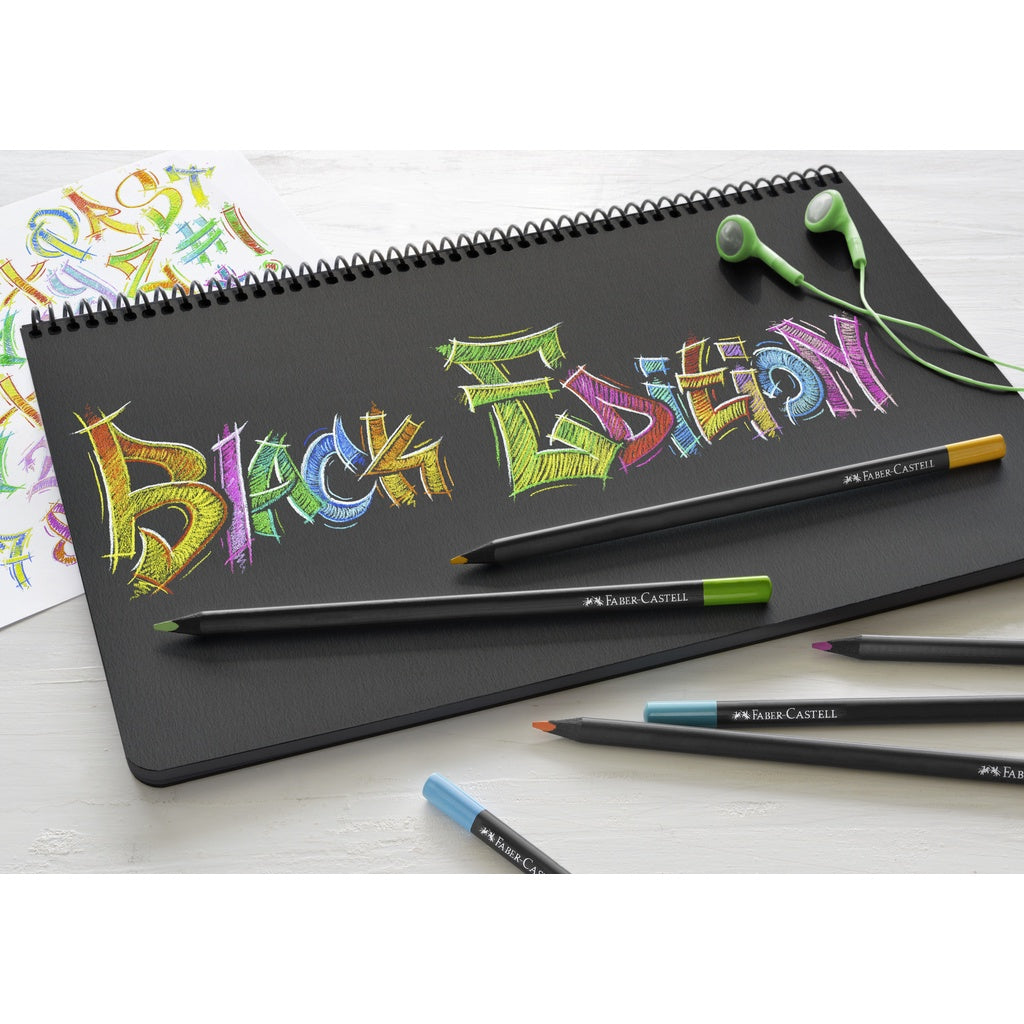 Black Edition Colour Pencils 12/24/36/50 with NEW Metallic Neon Pastel Colours