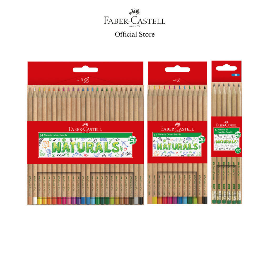 Naturals Stationery Set (Colour Pencils,Pencil,Eraser,Glue)