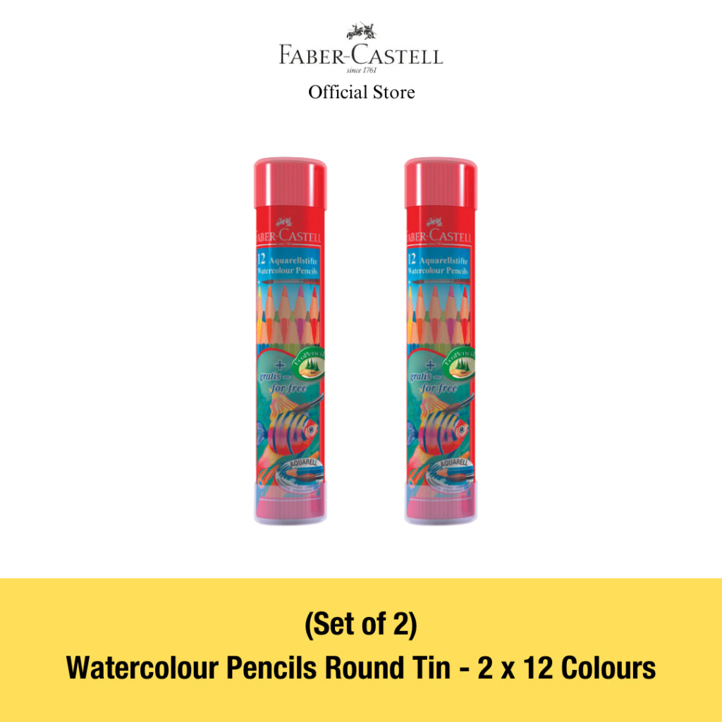 Classic Watercolour Pencils in Round Tin (FSC)