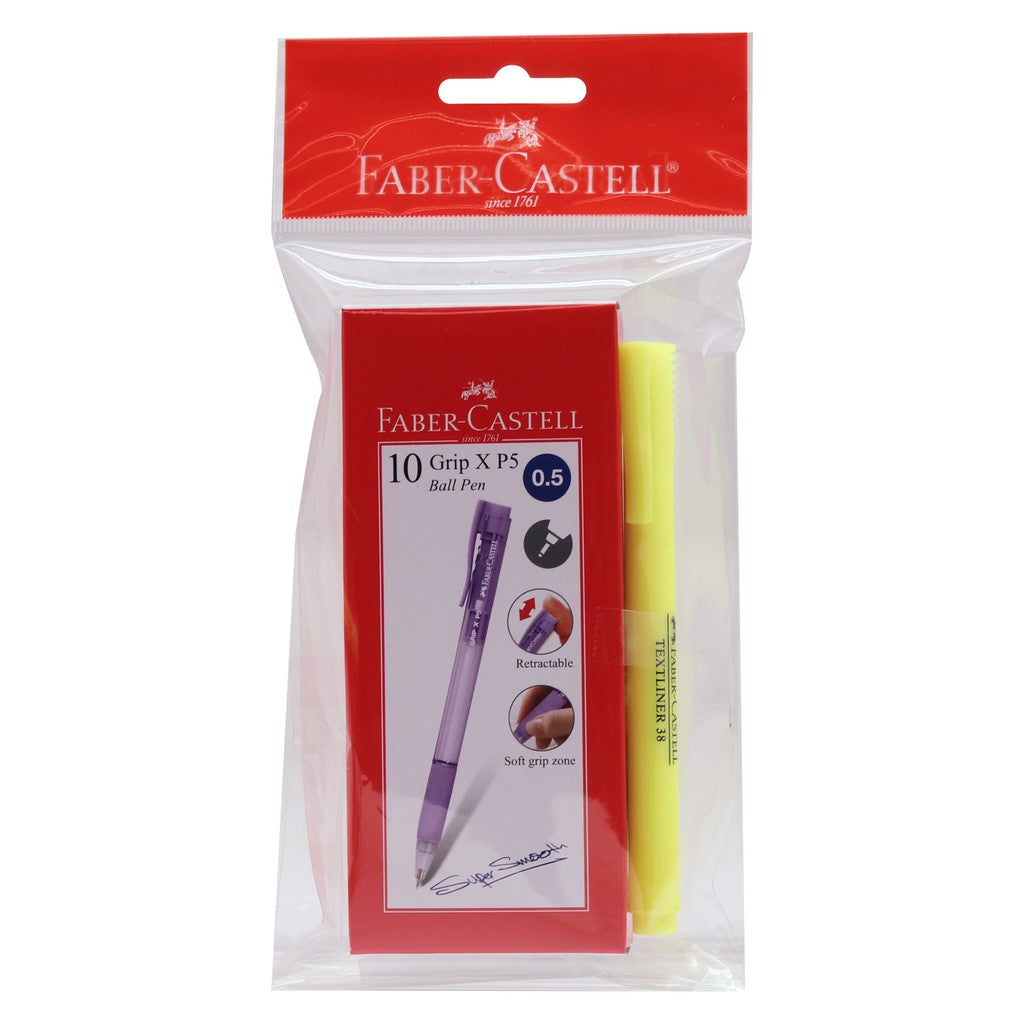 GripX 0.5mm Ballpen Box of 10, Blue ink