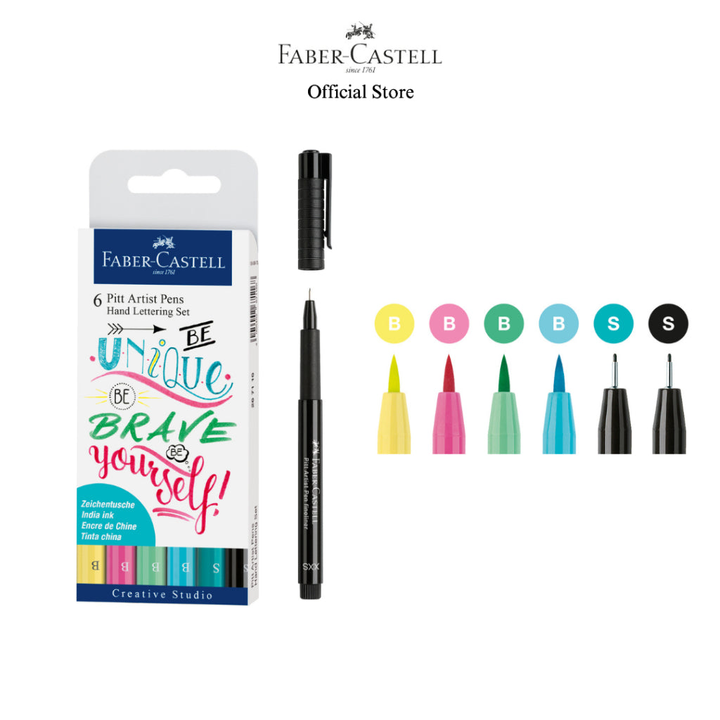 Pitt Artist Pen Handlettering Set, 4/6/8 pieces