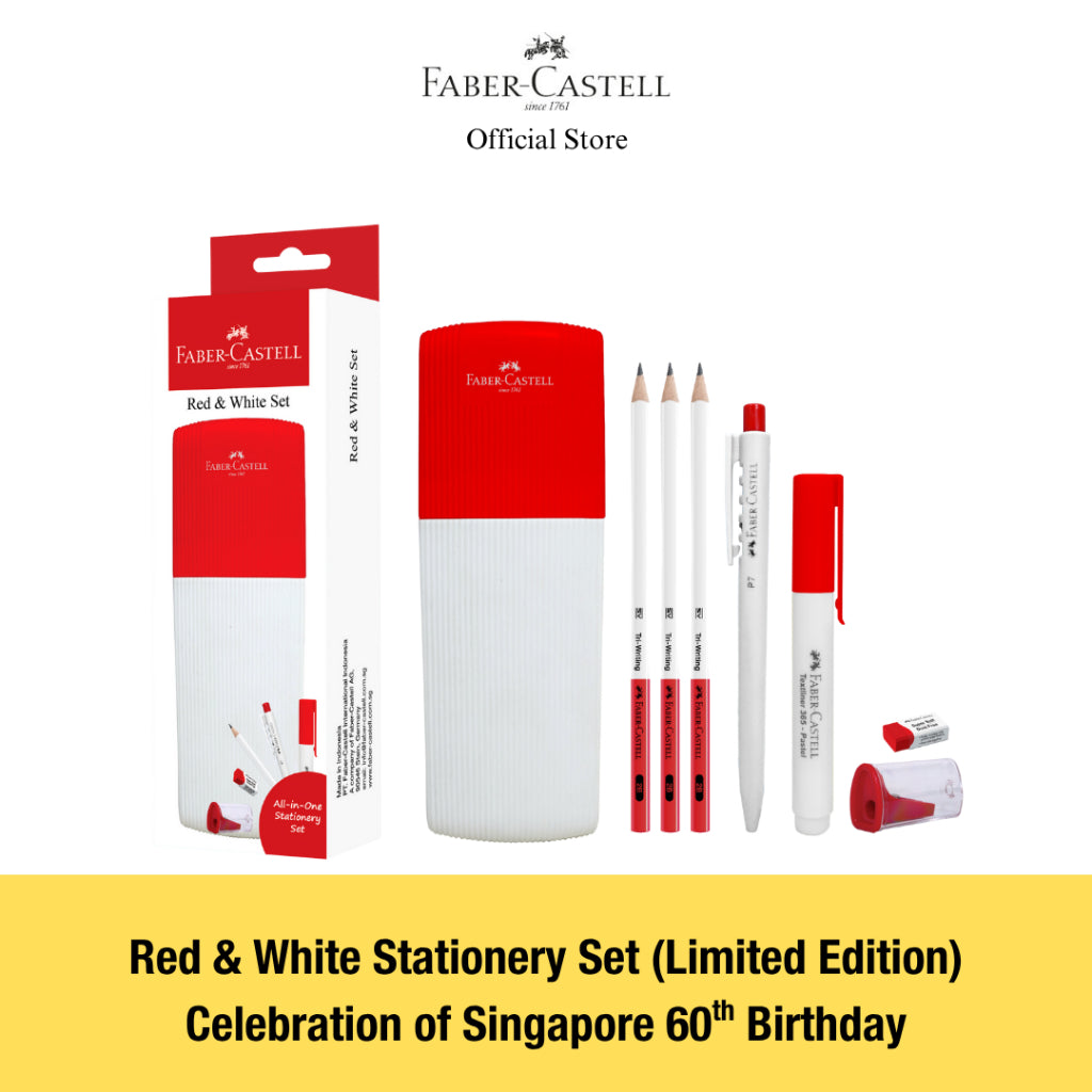 Red & White Stationery Set