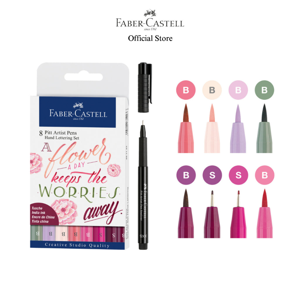 Pitt Artist Pen Handlettering Set, 4/6/8 pieces