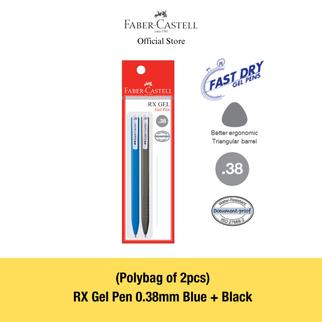 RX Gel Pens, 0.7mm, Blue/Black