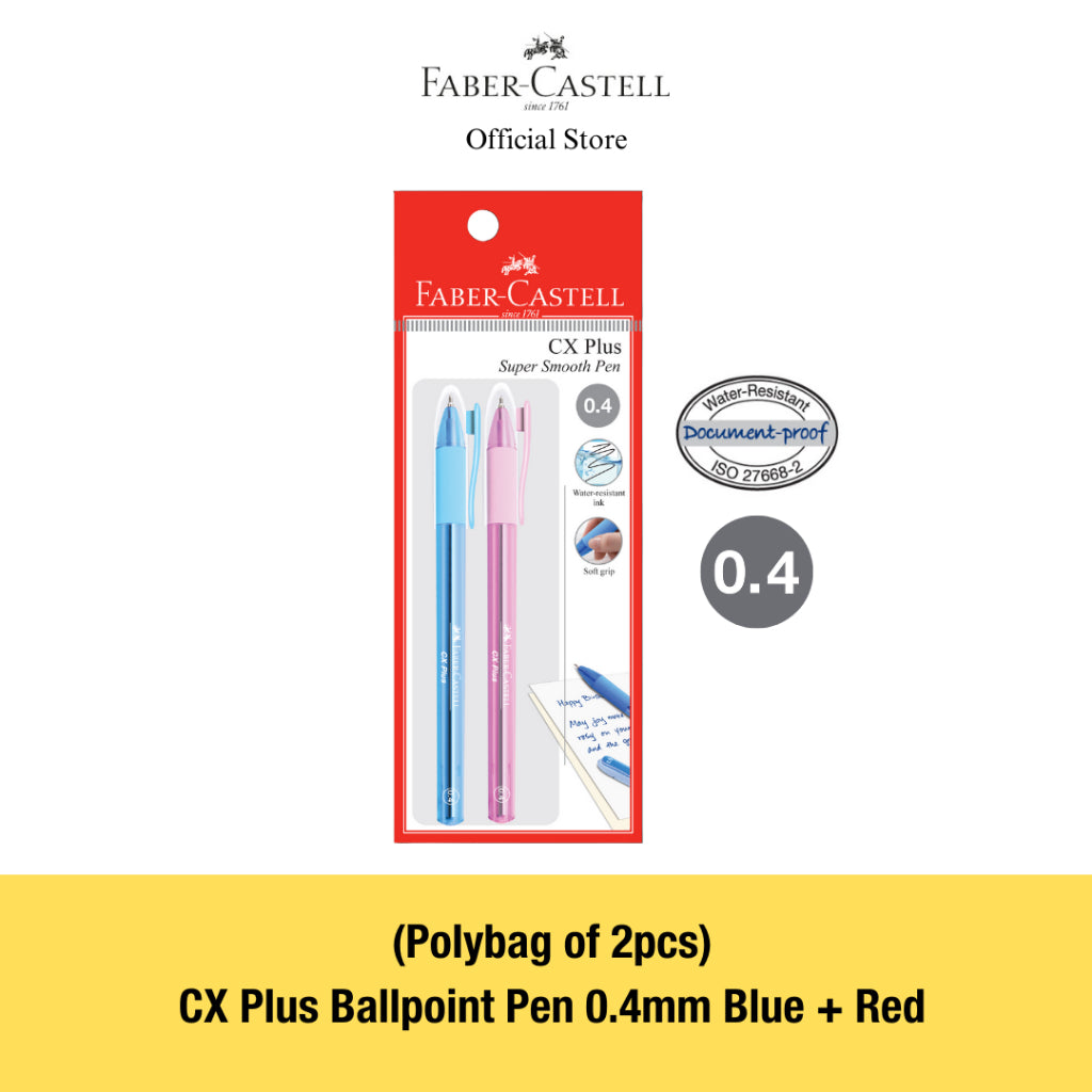 CX Plus 0.4mm Ballpoint Pen, Packs of 2