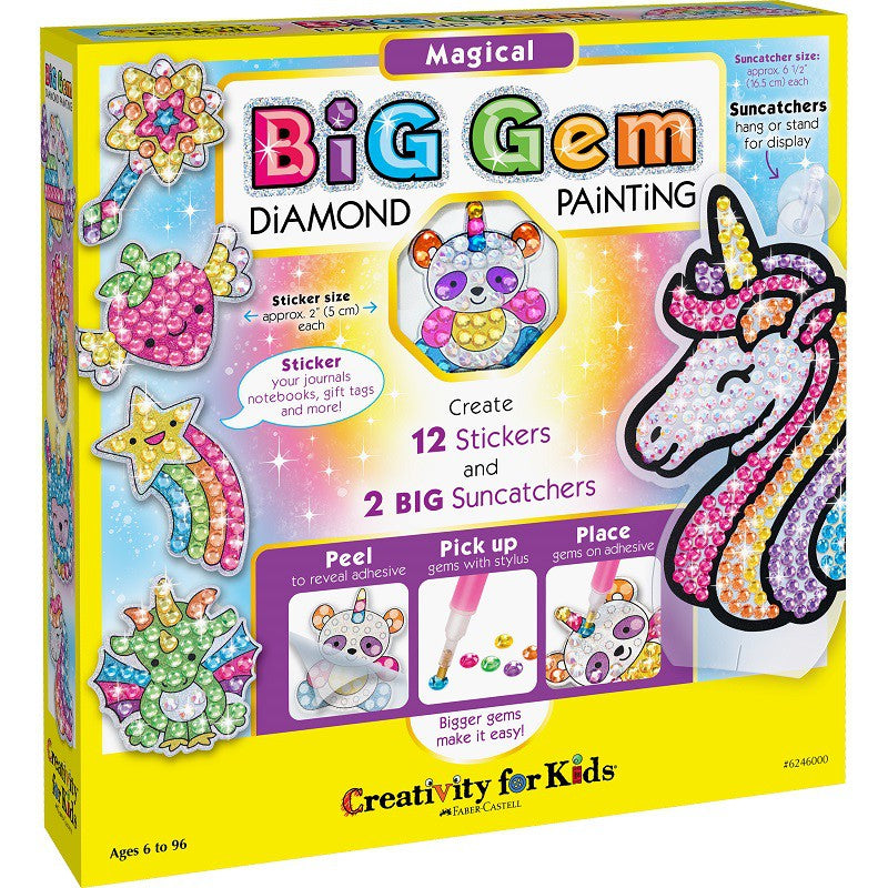 Big Gem Diamond Painting Activity Set, Assorted Designs