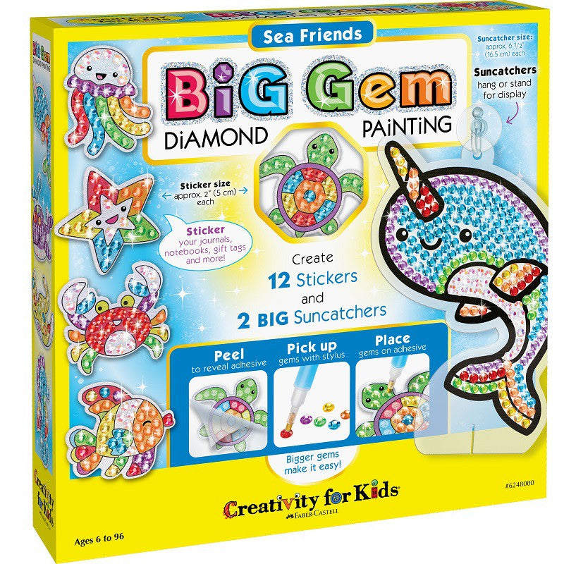Big Gem Diamond Painting Activity Set, Assorted Designs