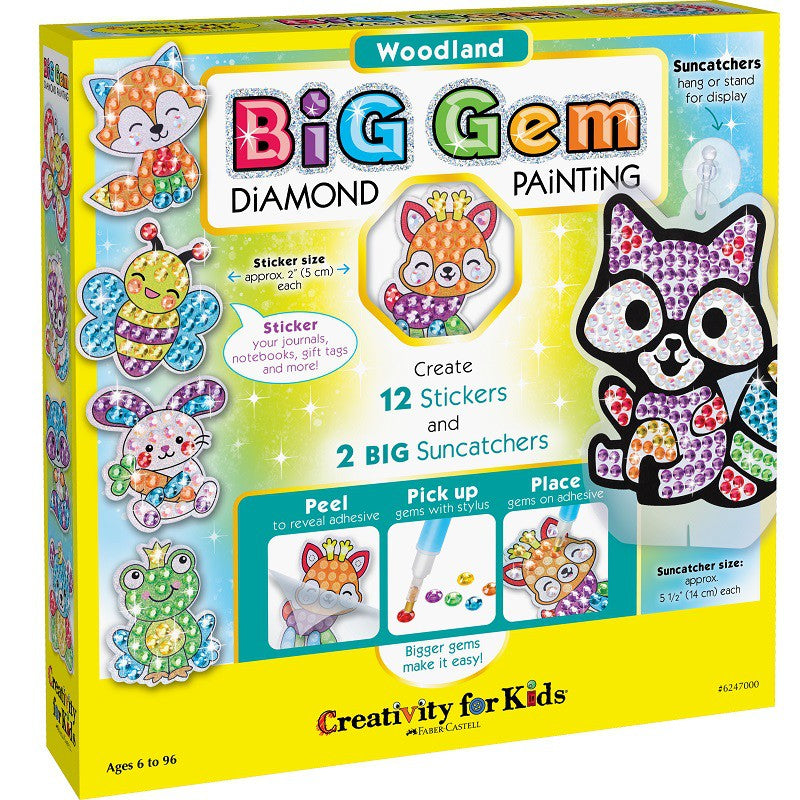 Big Gem Diamond Painting Activity Set, Assorted Designs