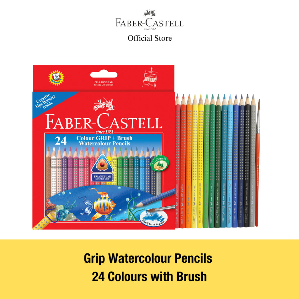 Grip Watercolour Pencils, 24-pieces (FSC)