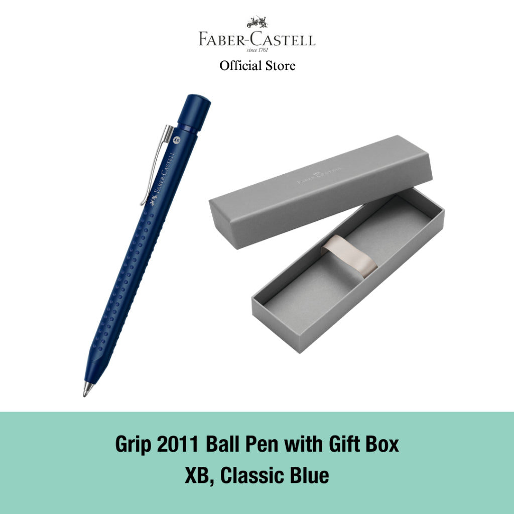 Grip 2011 Ballpoint Pen with Gift Box, Matt Black/Classic Blue/Silver