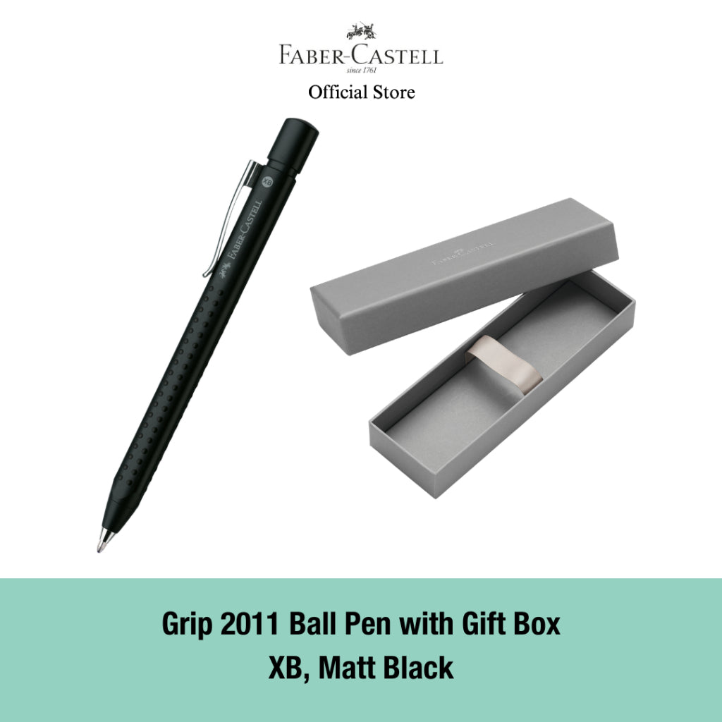 Grip 2011 Ballpoint Pen with Gift Box, Matt Black/Classic Blue/Silver