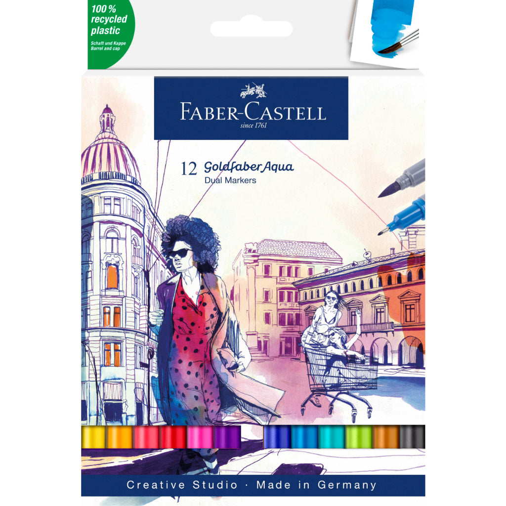 Goldfaber Aqua Dual Watercolour Markers sets of 6/12/18/24