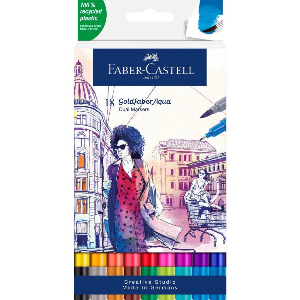 Goldfaber Aqua Dual Watercolour Markers sets of 6/12/18/24