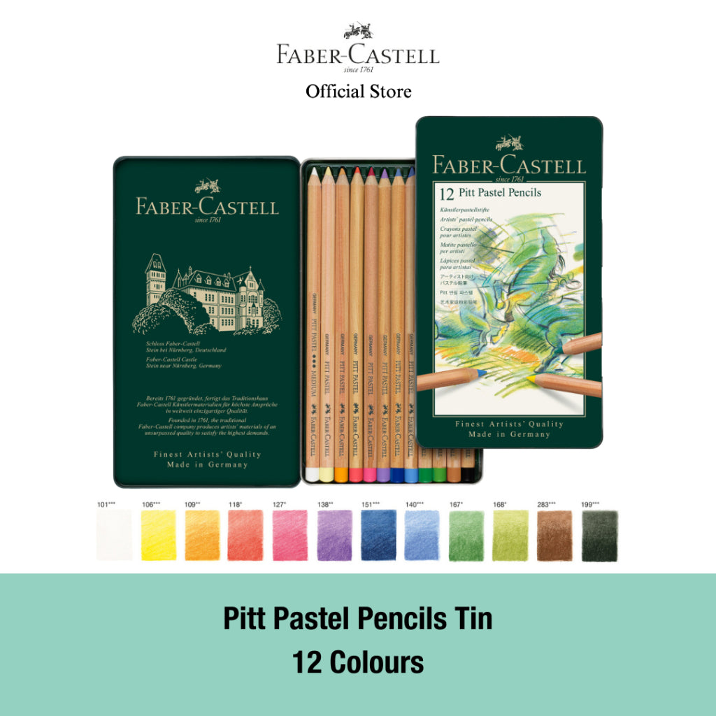 Pitt Pastel Pencils Tin, 12/24/36-pieces