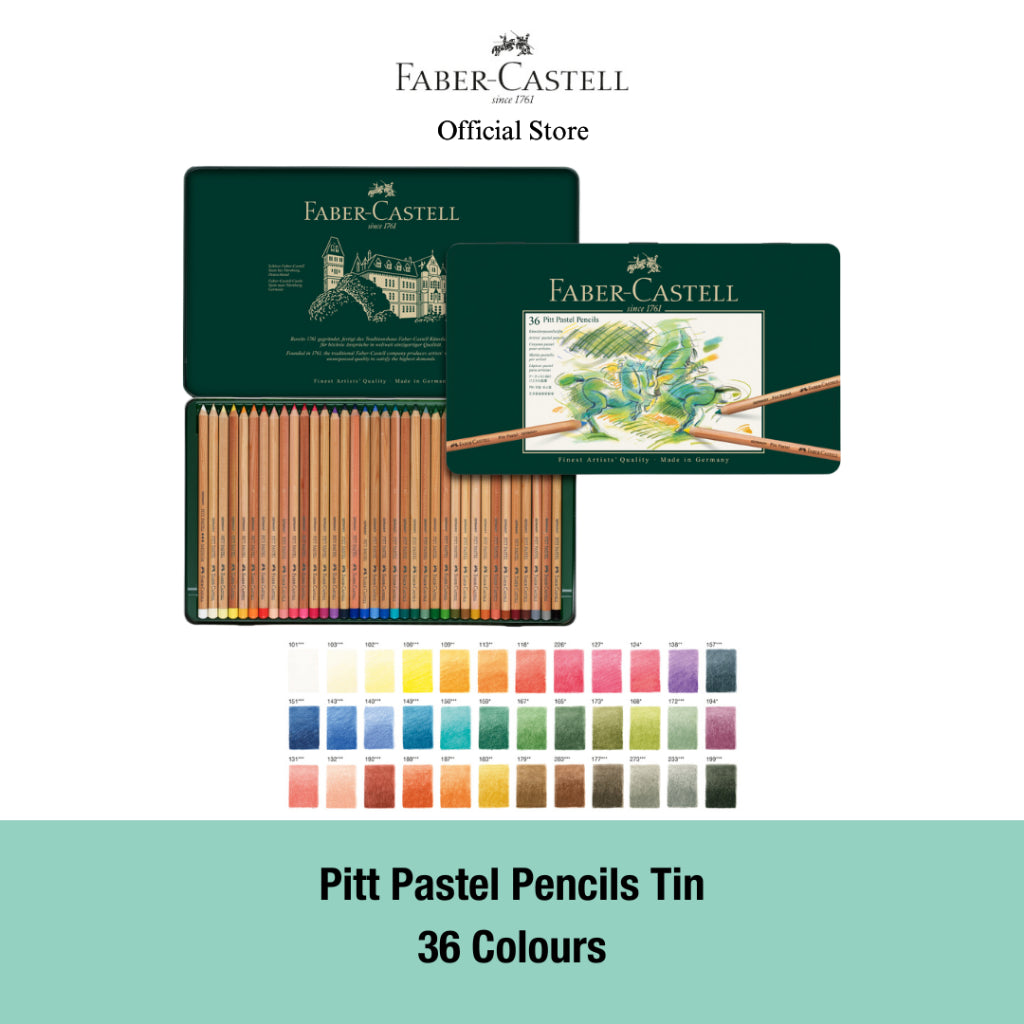 Pitt Pastel Pencils Tin, 12/24/36-pieces