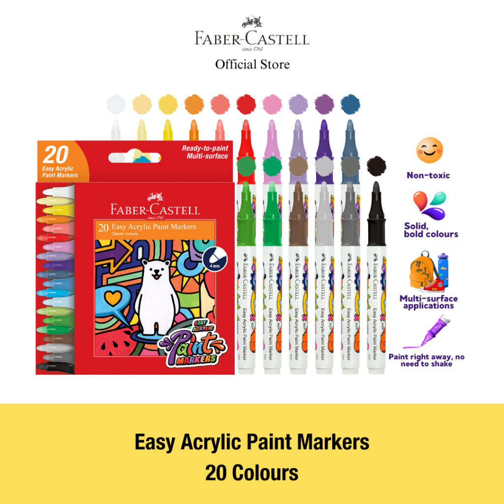 Easy Acrylic Paint Markers - 10/20 Colours