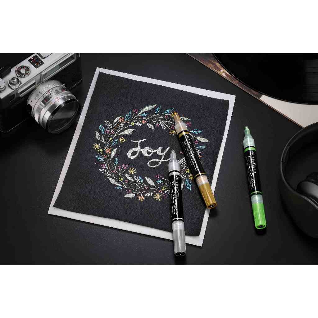 Black Edition Shake & Paint Acrylic Markers, Neon/Classic/Metallic - 4/6 Colours
