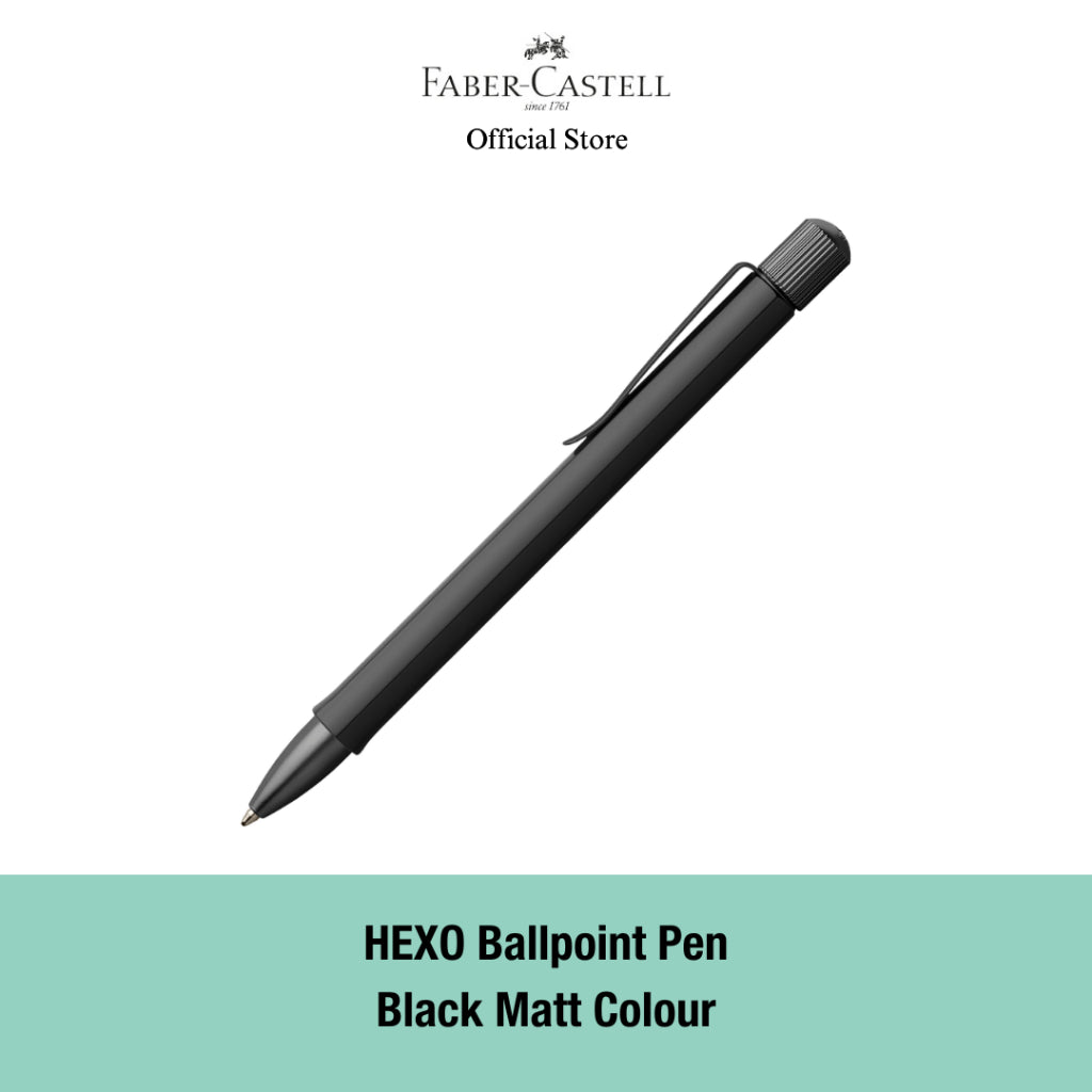 Hexo Ballpoint Pen with Gift Box, Assorted Colours- Black Matt / Blue / Bronze / Silver Matt