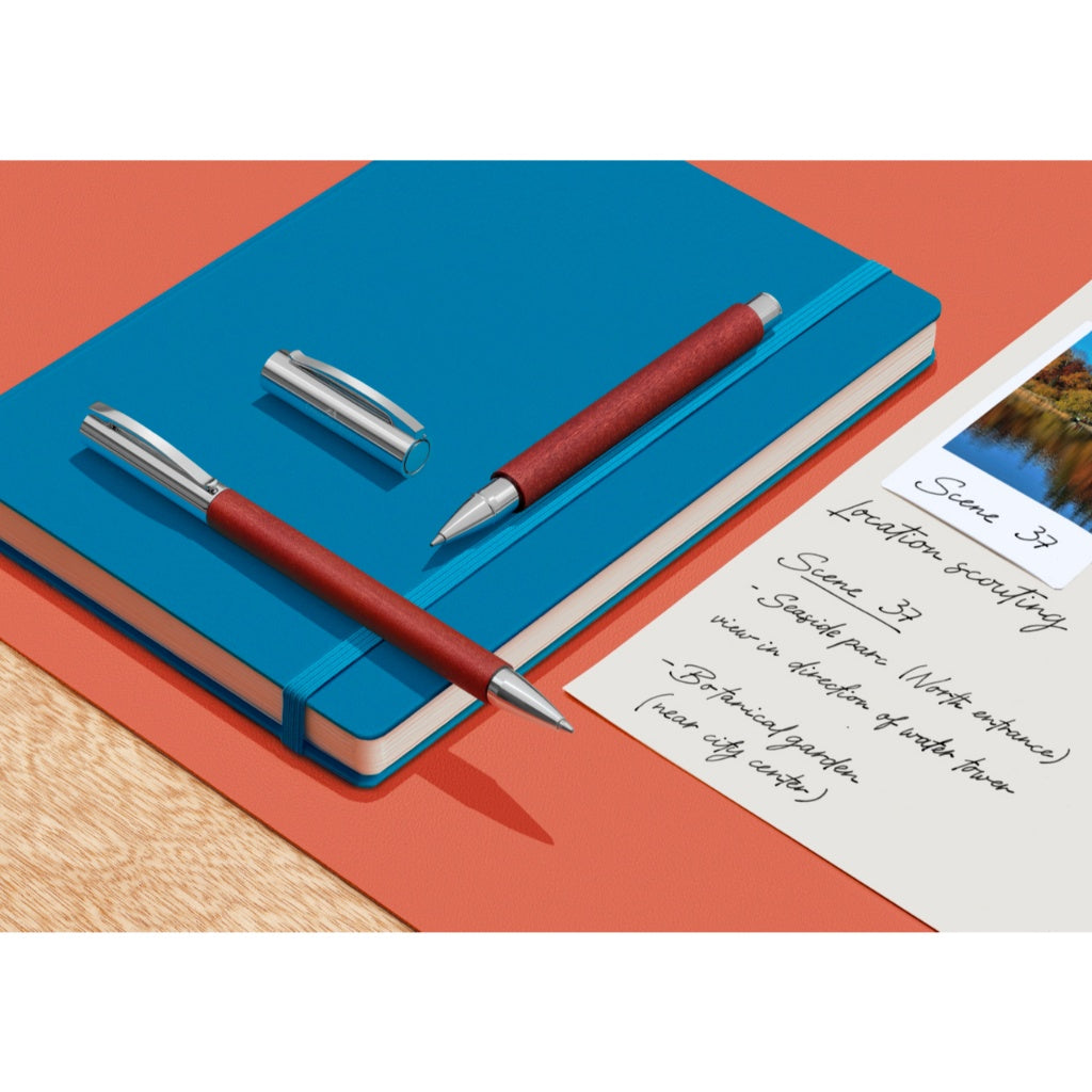 Ambition Ballpoint Pen with Gift Box, Assorted Colours-Pearwood Brown/Rhombus Black/Resin Blue/Resin Black