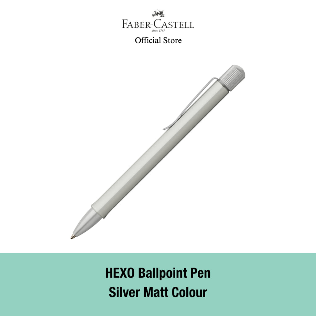 Hexo Ballpoint Pen with Gift Box, Assorted Colours- Black Matt / Blue / Bronze / Silver Matt