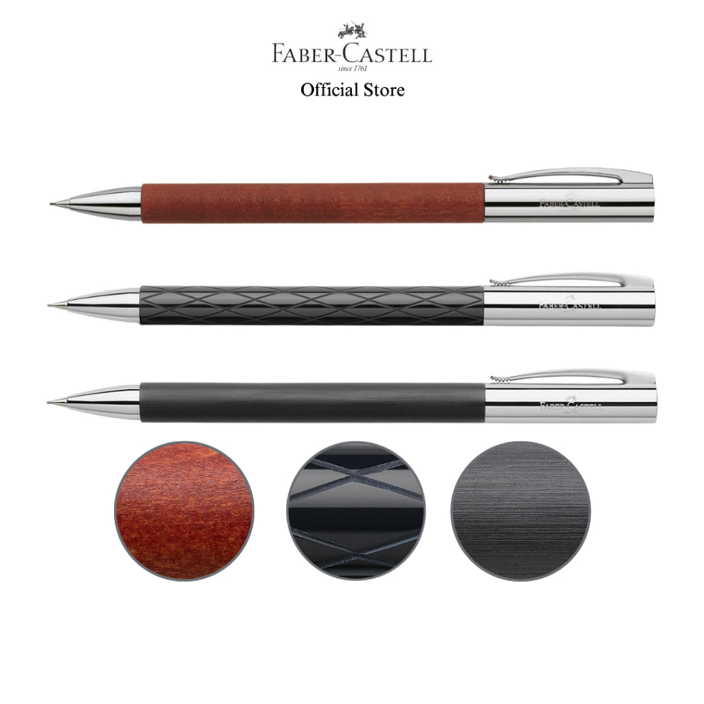 Ambition Twist Mechanical Pencil with Gift Box, Assorted Colours-Pearwood Brown/Rhombus Black/Resin Black