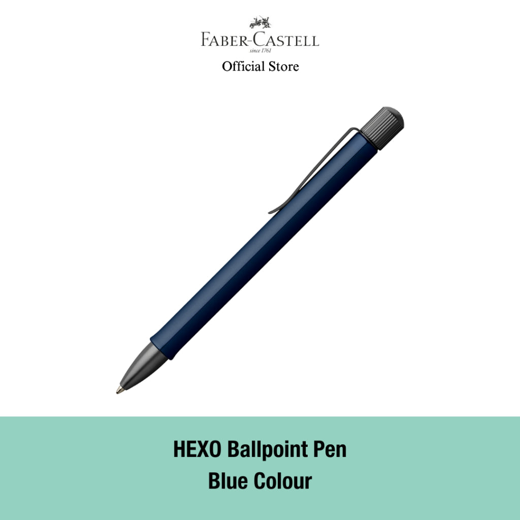 Hexo Ballpoint Pen with Gift Box, Assorted Colours- Black Matt / Blue / Bronze / Silver Matt