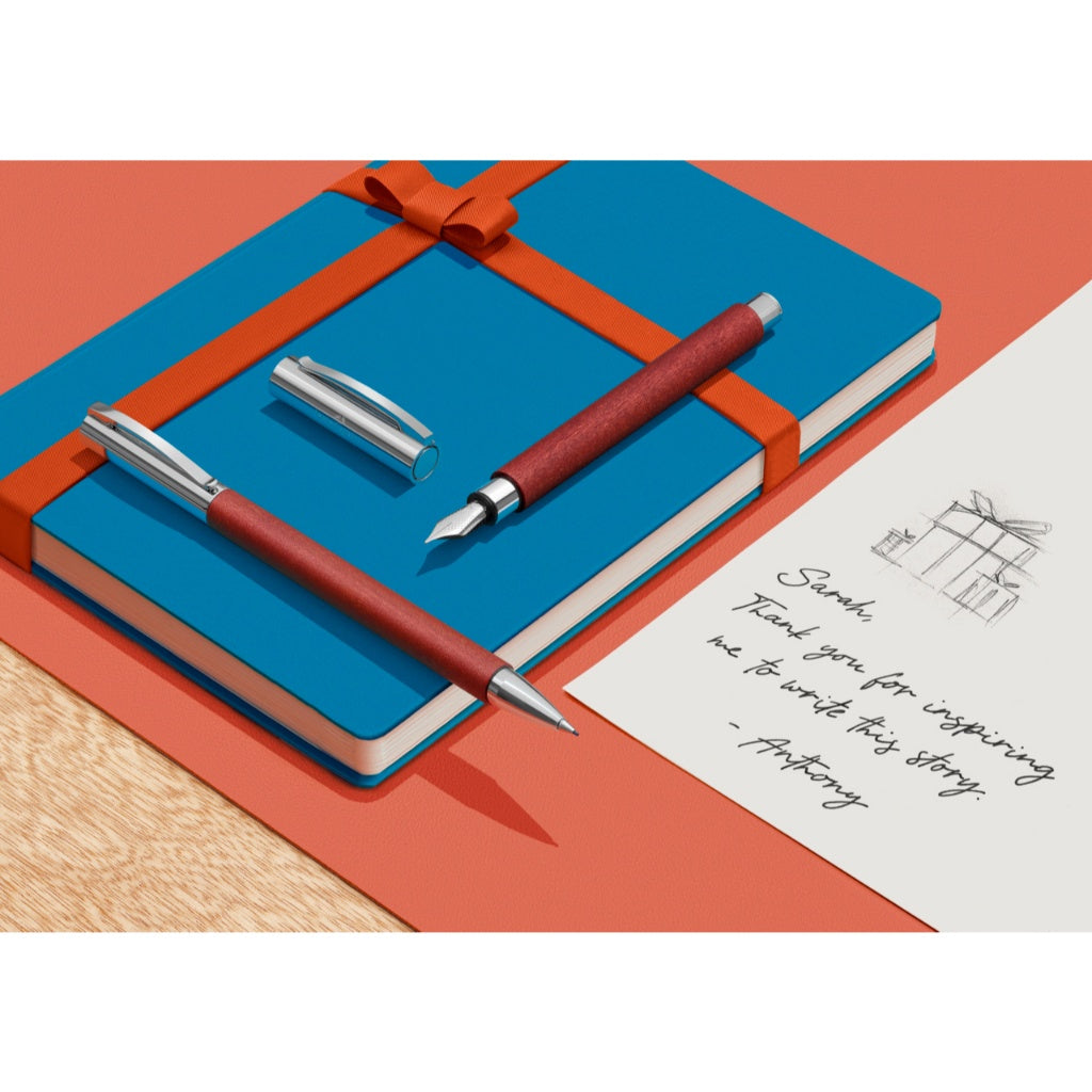Ambition Twist Mechanical Pencil with Gift Box, Assorted Colours-Pearwood Brown/Rhombus Black/Resin Black