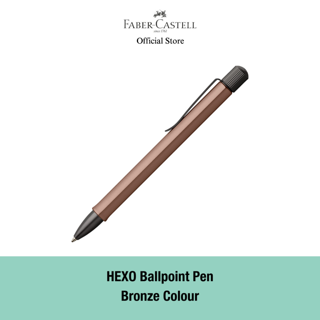 Hexo Ballpoint Pen with Gift Box, Assorted Colours- Black Matt / Blue / Bronze / Silver Matt