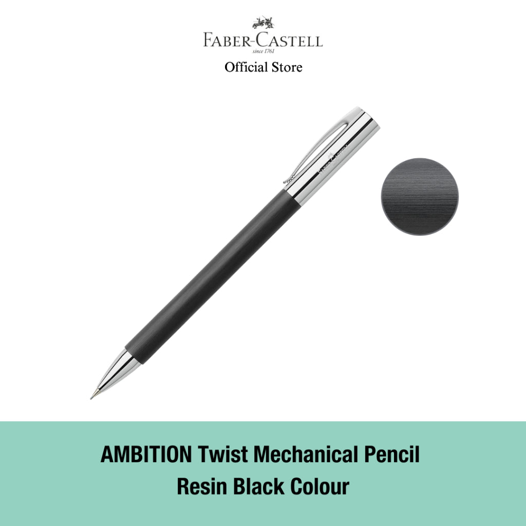 Ambition Twist Mechanical Pencil with Gift Box, Assorted Colours-Pearwood Brown/Rhombus Black/Resin Black