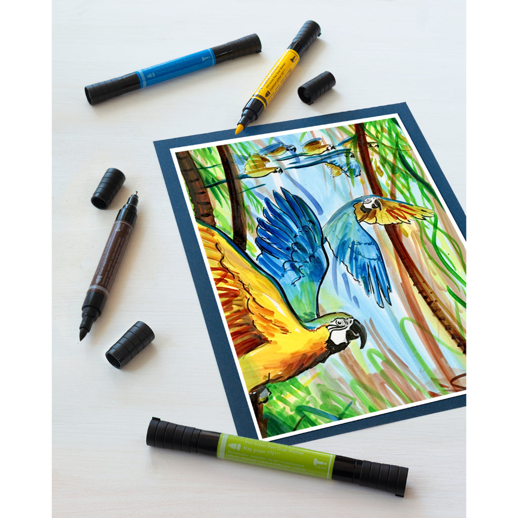 Pitt Artist Pen Dual Marker, India Ink - 5/10/20 Colours