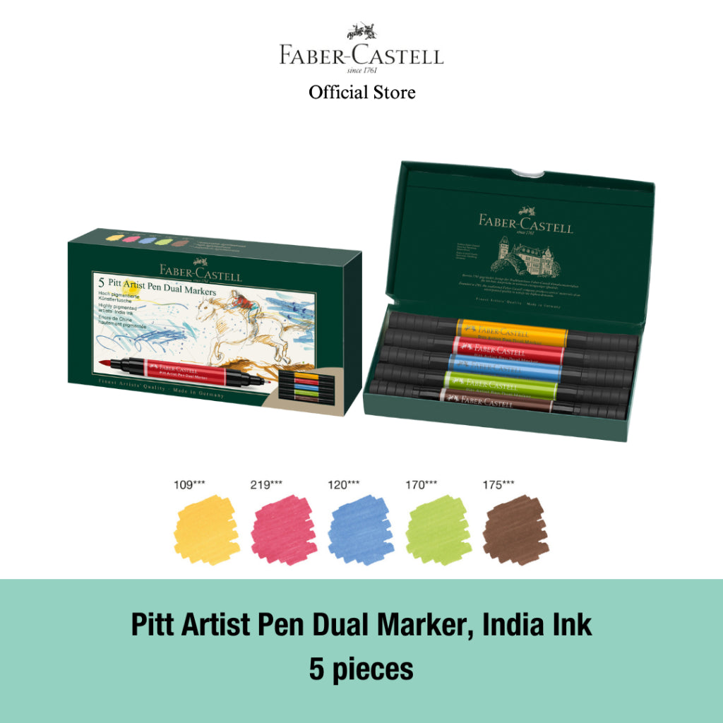 Pitt Artist Pen Dual Marker, India Ink - 5/10/20 Colours